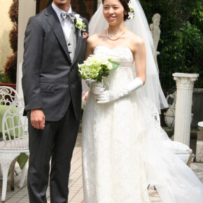 カラーとアジサイのブーケと新郎新婦様 ブーケ,ホワイト